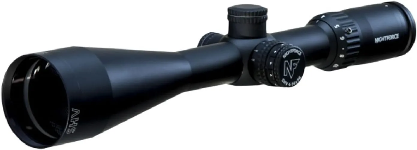 Nightforce SHV 4-14x56mm Second Focal Plane (F2/SFP) 30mm Tube Durable Precise Waterproof Fogproof Hunting Gun Scope, Moar - 30 MOA Reticle