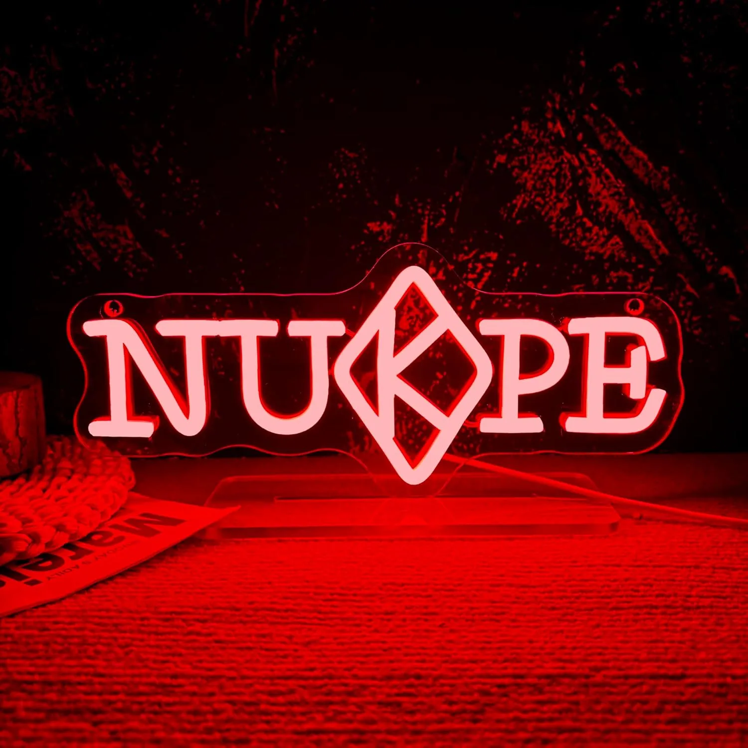 NUPE Kappa Alpha Psi Neon Light Sign Dimmable Red Greek Letters Fraternity Sorority Neon Sign for Party Bar Wall Decor, LED Sign Gift For Man Woman Friends Coworkers(11.8 * 5.1in)