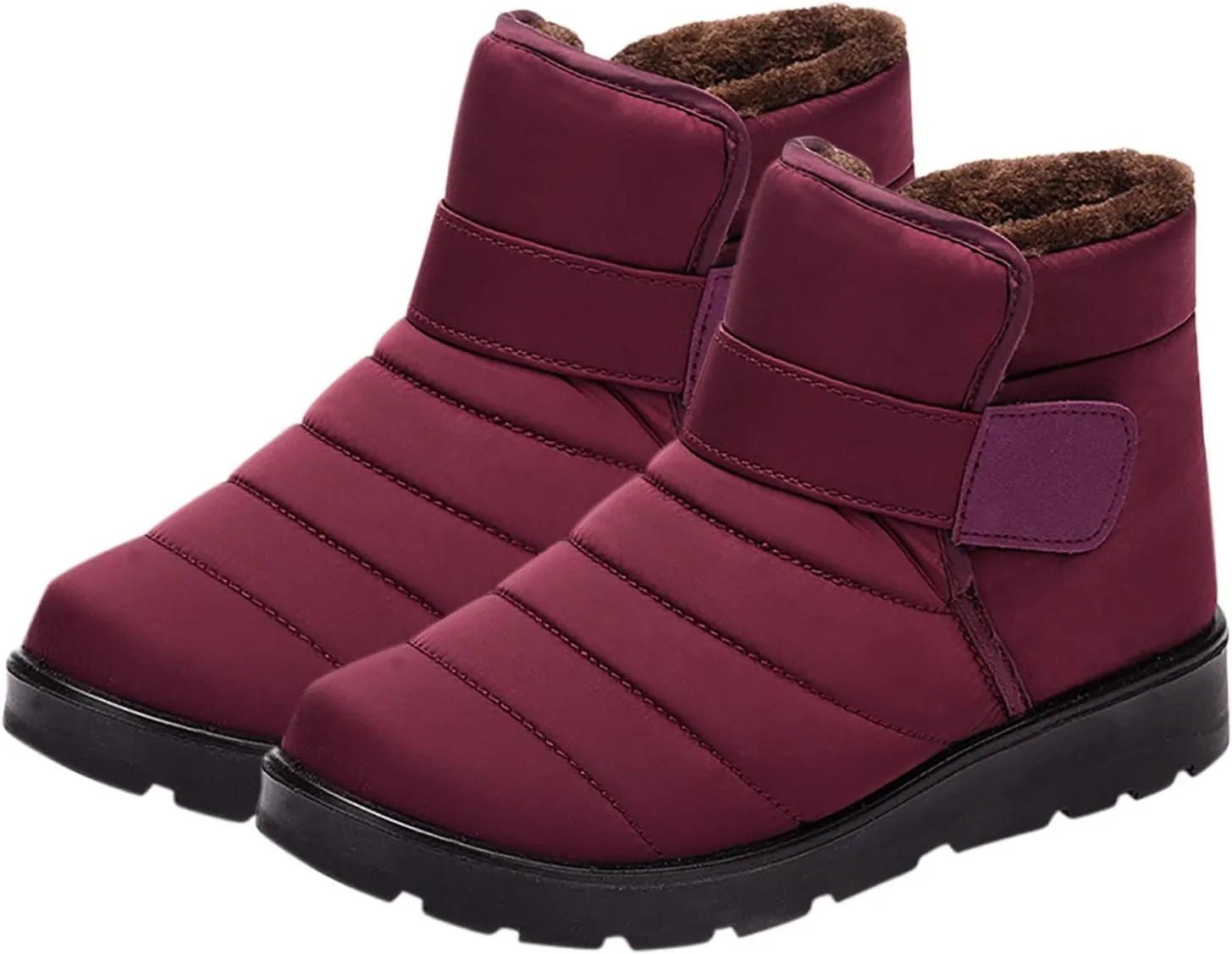 oiangi Winter Boots for Women Fashion Waterproof Snow Boots Fur Lined Warm Ankle Booties Comfortable Slip on Outdoor Non-slip Shoes,botas De Invierno Para Mujert