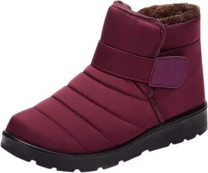 oiangi Winter Boots for Women Fashion Waterproof Snow Boots Fur Lined Warm Ankle Booties Comfortable Slip on Outdoor Non-slip Shoes,botas De Invierno Para Mujert