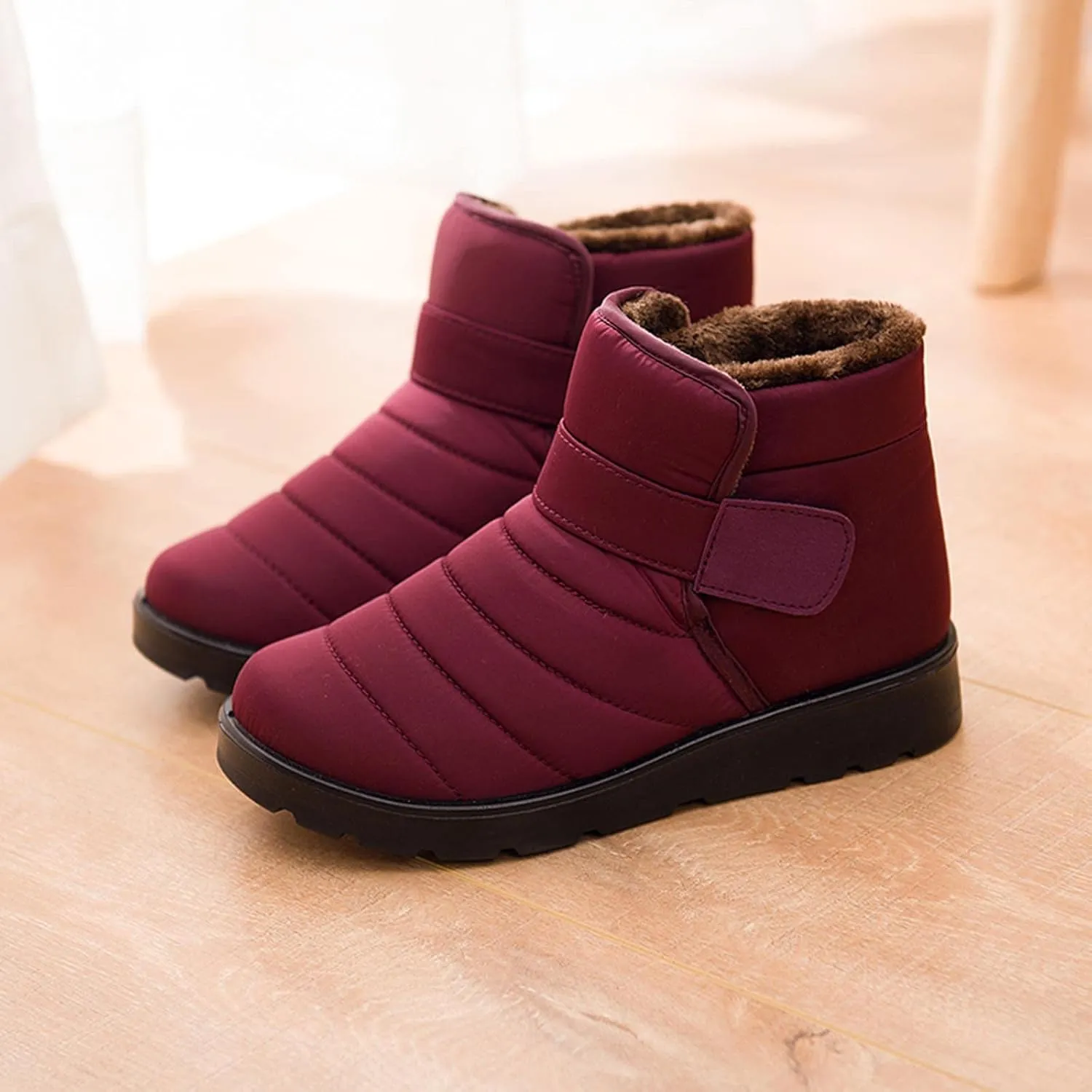 oiangi Winter Boots for Women Fashion Waterproof Snow Boots Fur Lined Warm Ankle Booties Comfortable Slip on Outdoor Non-slip Shoes,botas De Invierno Para Mujert
