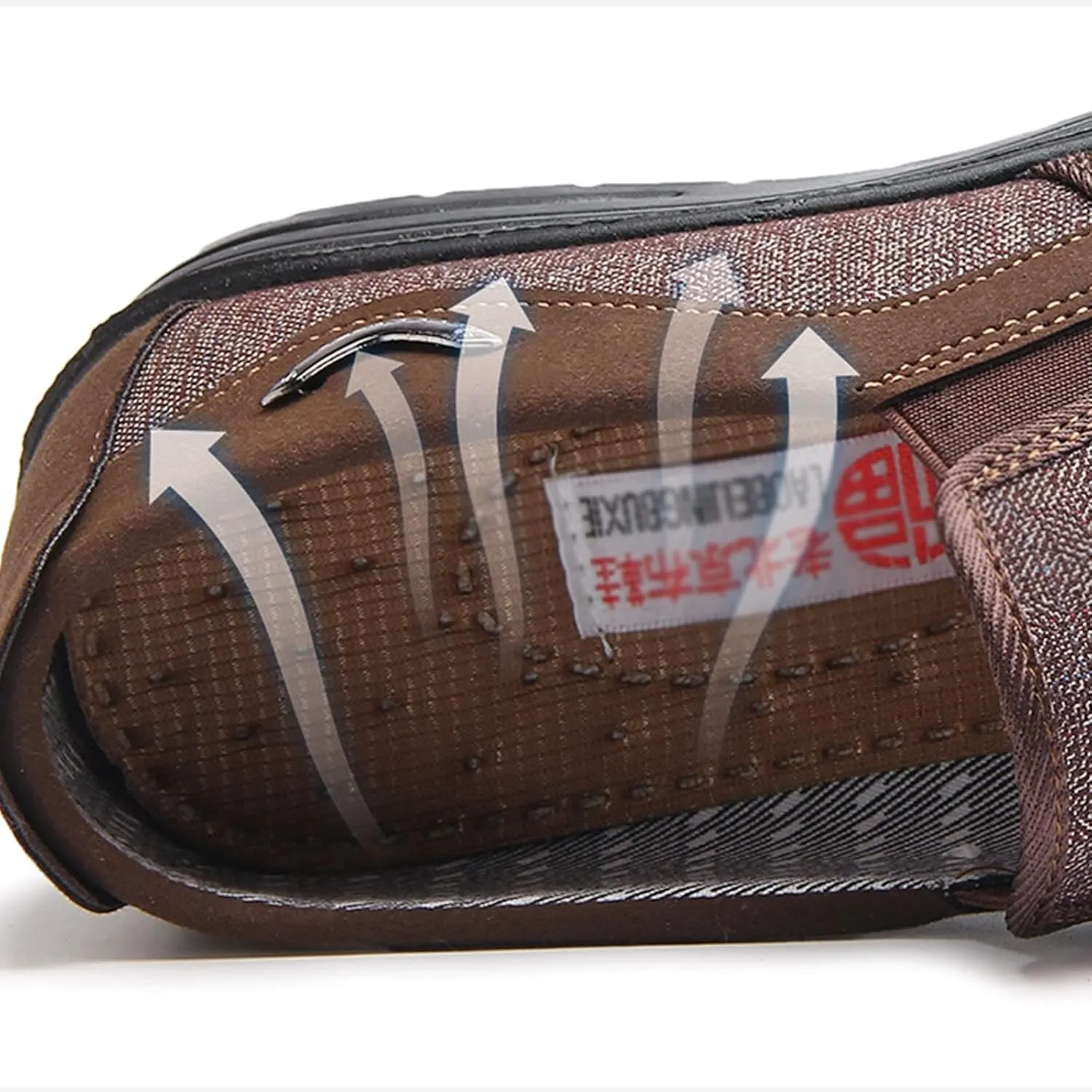 Old Beijing Cloth Shoes, Men Slip-On Chinese Traditional Beijing Kung Fu Tai Chi Breathable Canvas Shoes, Soft Rubber Sole Anti-Slip, for Car Driving, Fishing, Indoor Outdoor Wear