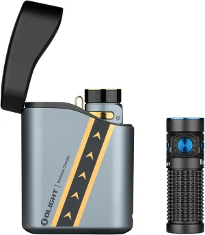 OLIGHT Baton4 Premium Edition EDC Flashlight 1300 Lumens Fighter Pilot Bundle with Baton4 Rechargeable Light