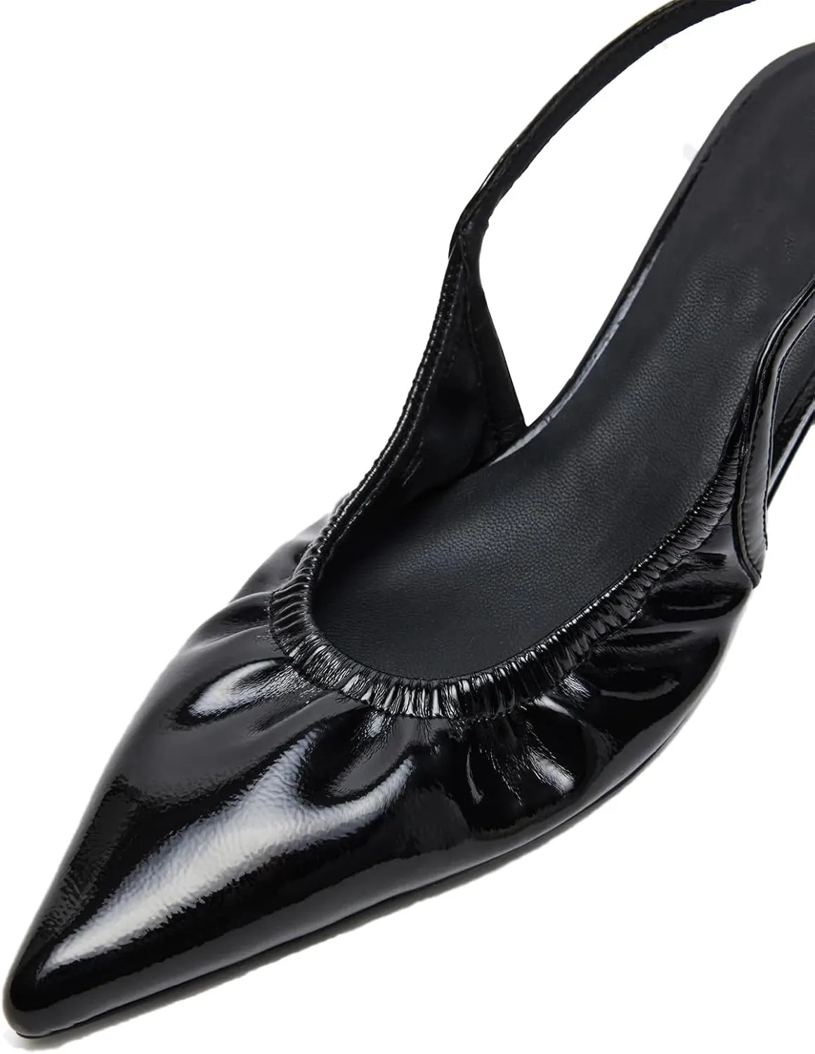 olomisa Slingback Pumps for Women, Kitten Heels with Pointed Toe Low Heel Sandals Ankle Strap Heels Slip-On Pumps