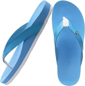 ONCAI Womens Flip Flops For Women Comfortable Leather Strap Yoga Mat Non-Slip Women's Thong Sandal Casual Summer Beach Slippers With Arch Support