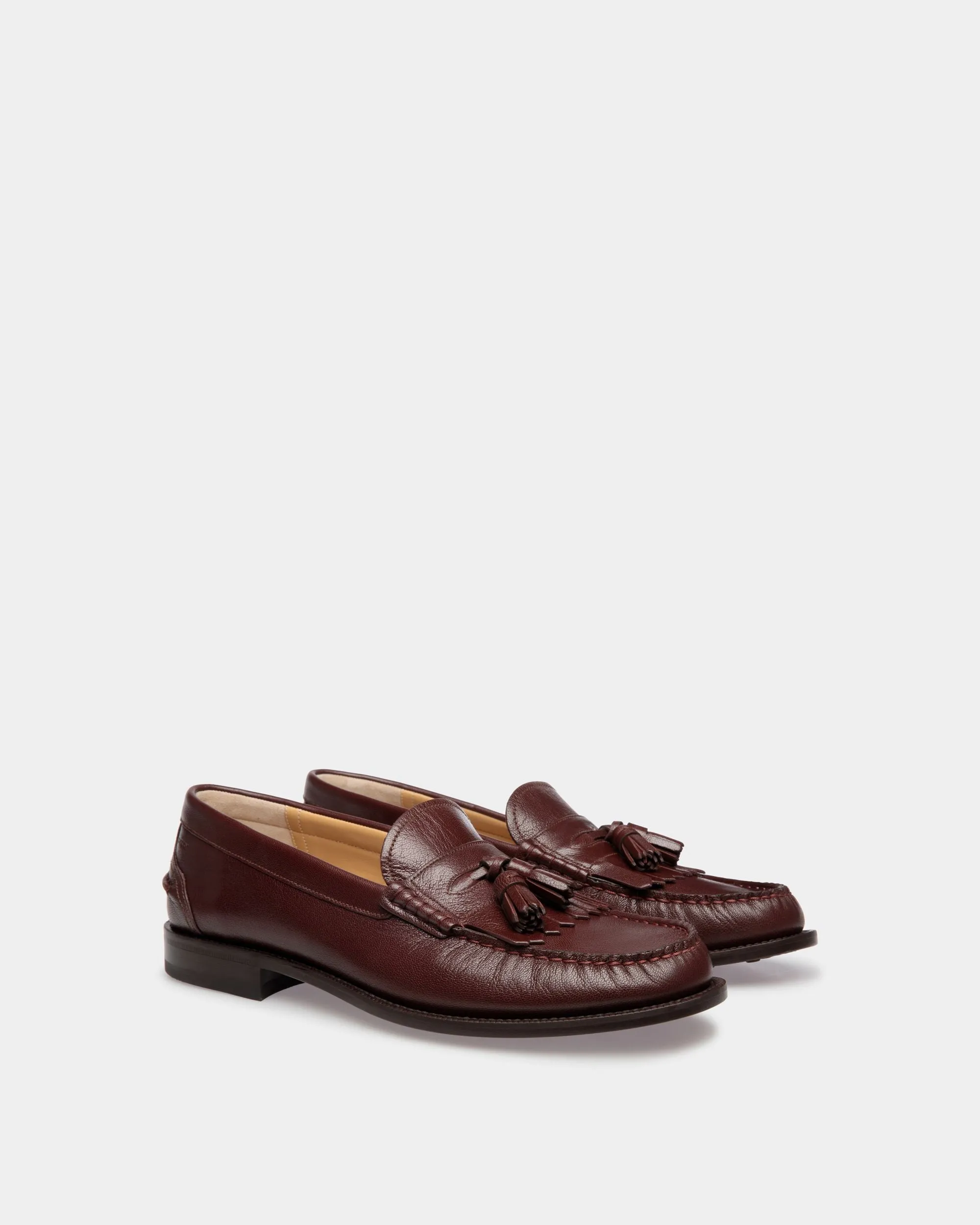 Oregon Loafer in Chestnut Brown Grained Leather