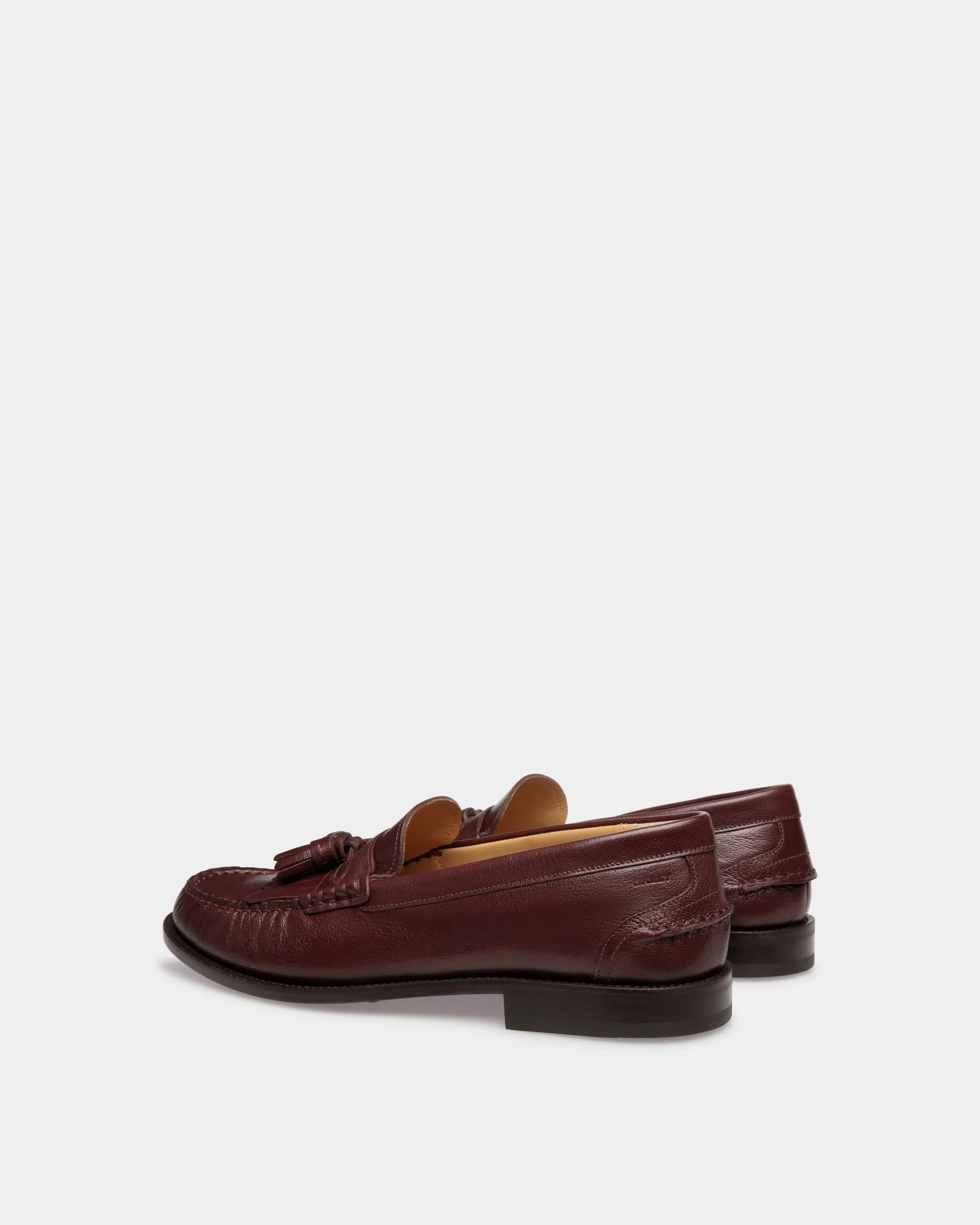 Oregon Loafer in Chestnut Brown Grained Leather