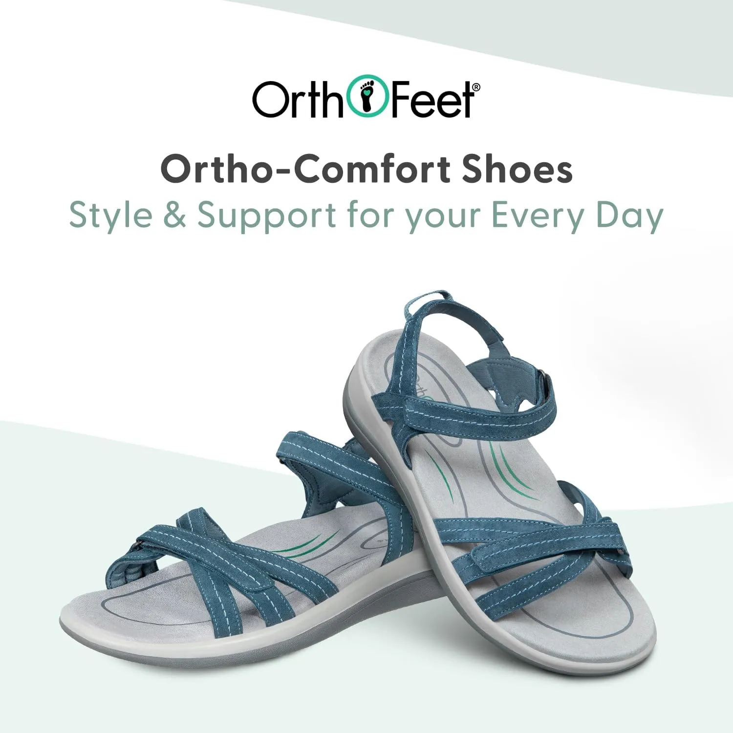 Orthofeet Women's Orthopedic Leather Hydra Sandals