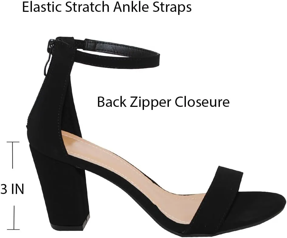 Over the Toe Strap Ankle Wrap Strap Heel Open Toe Medium Heel