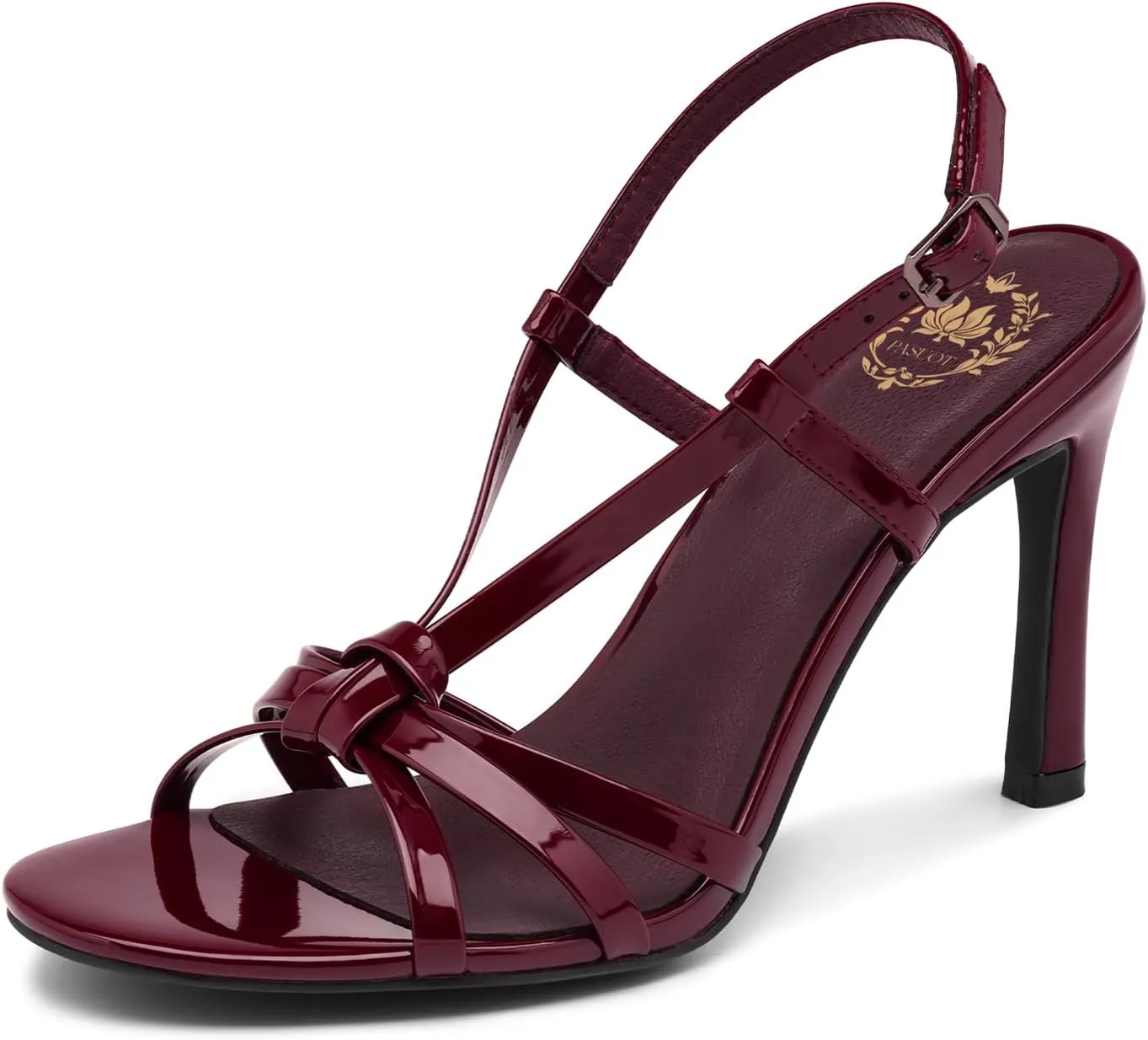 Pasuot Strappy Heeled Sandals for Women - Open Toe Ankle Strap Stiletto High Heels, Round Toe Sexy Cross Strap Adjustable Buckle Thin Heel for Women Ladies Summer Homecoming Party Dress