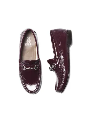 Patent Leather Horsebit Loafer - Burgundy