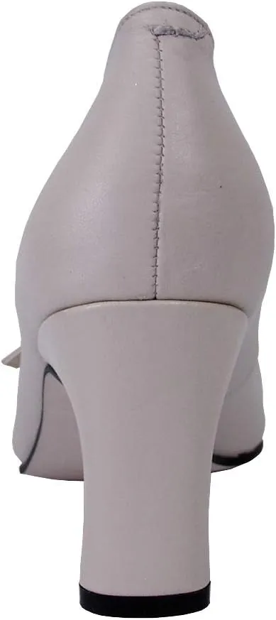 Peerage Helena Women's Wide Width Leather T-Strap High-Heel Pumps