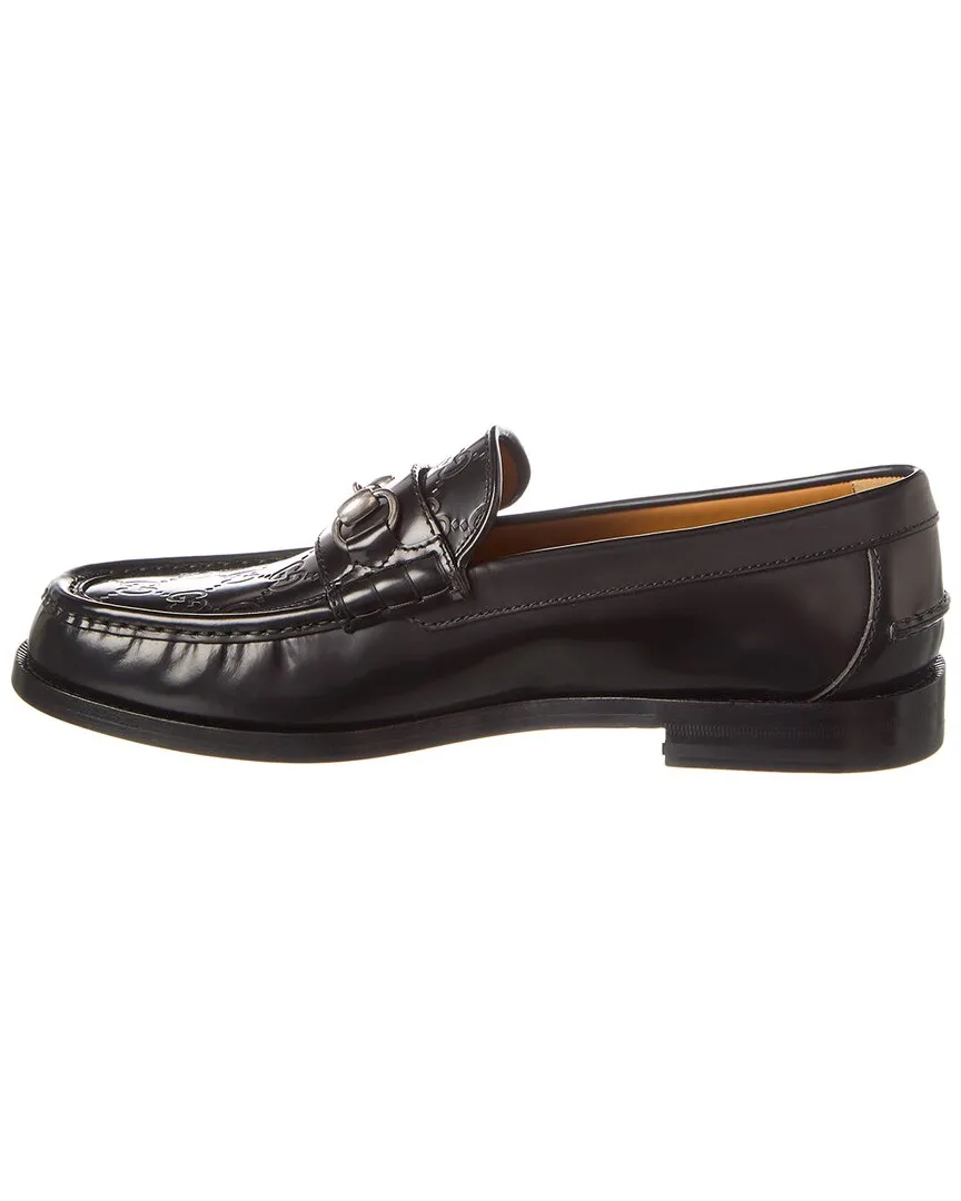 Percentage-off Horsebit Leather Gucci Loafer Trustworthy Gg