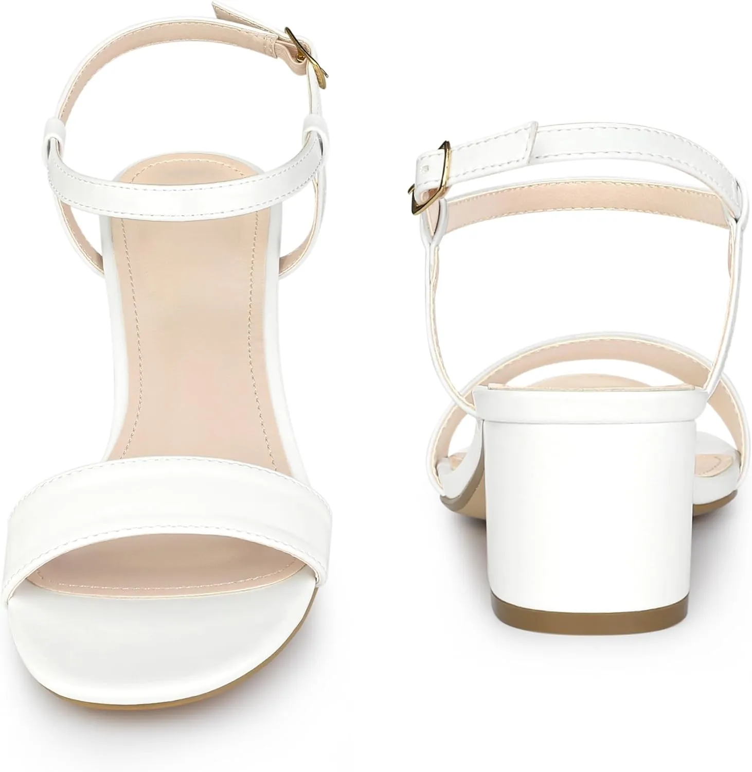 Perphy Open Toe Block Heel Ankle Strap Slingback Sandals for Women