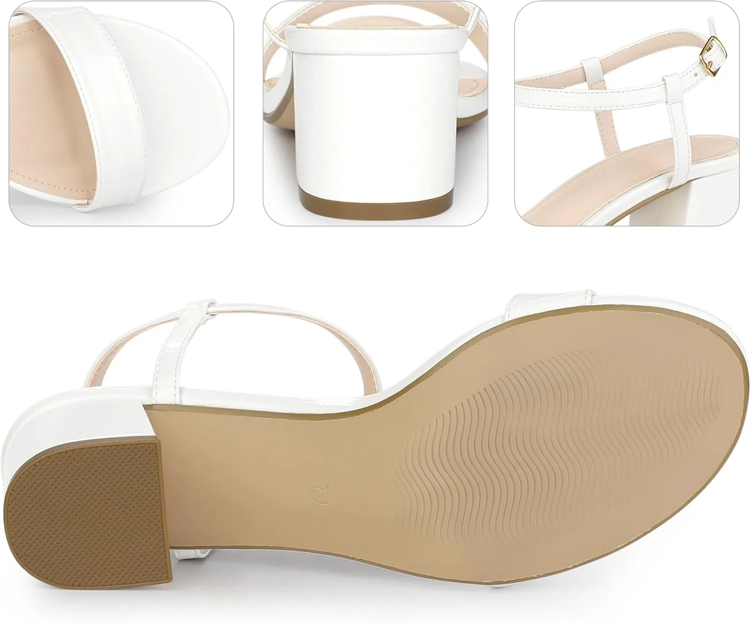 Perphy Open Toe Block Heel Ankle Strap Slingback Sandals for Women