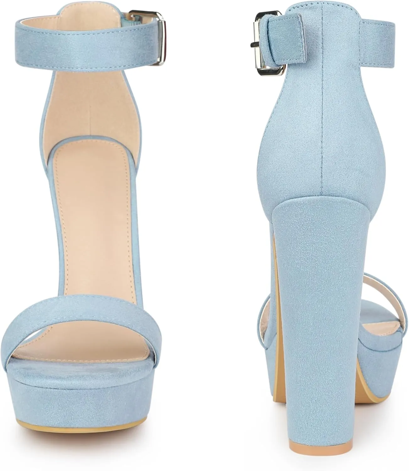 Perphy Platform High Heel Ankle Strap Chunky Heels Platform Heel Sandals for Women