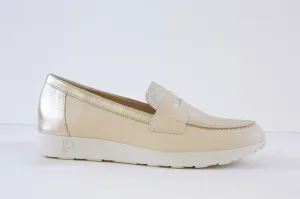 PITILLOS - 10421 SLIP-ON SHOE - CREAM/GOLD