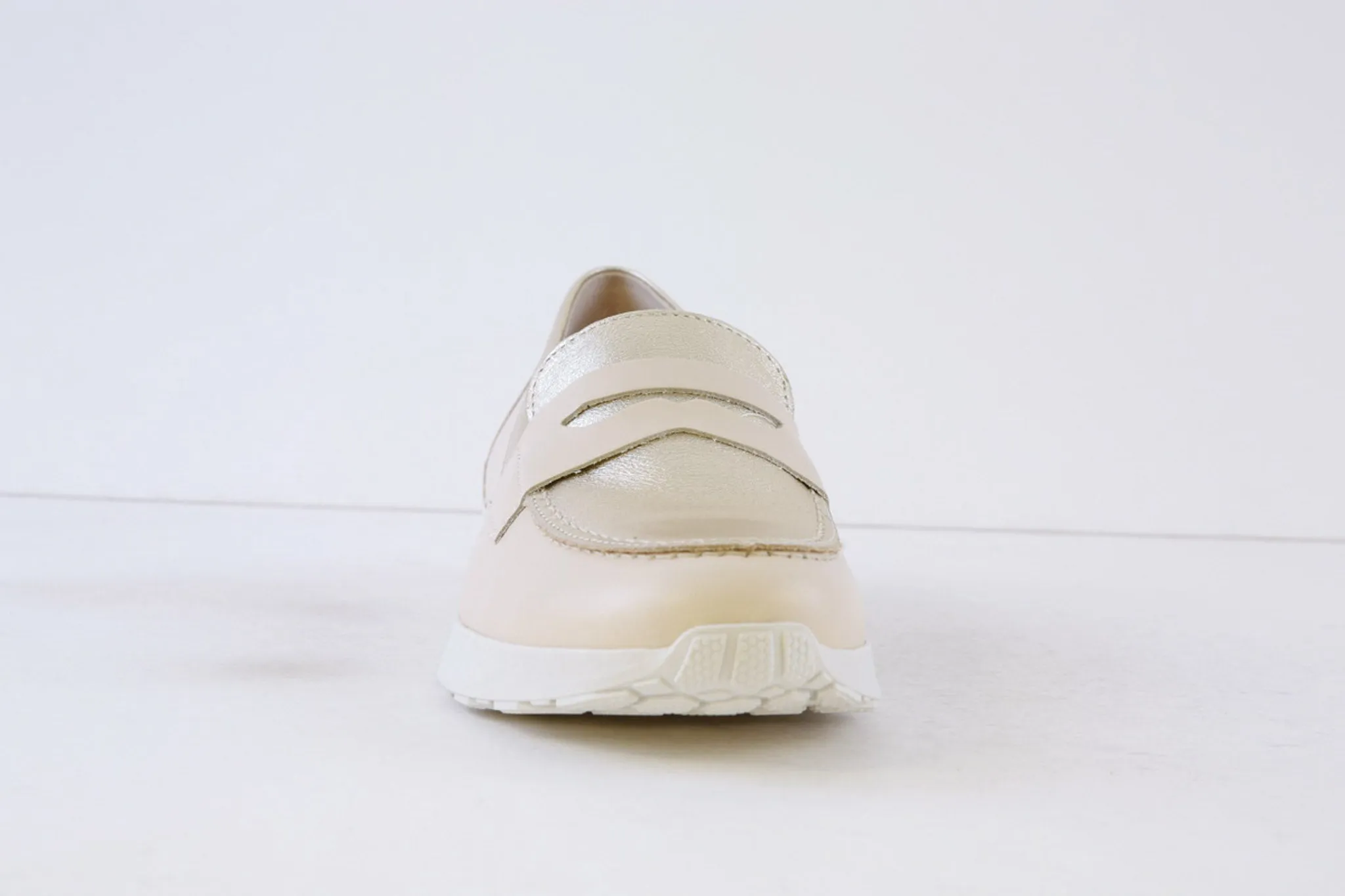 PITILLOS - 10421 SLIP-ON SHOE - CREAM/GOLD