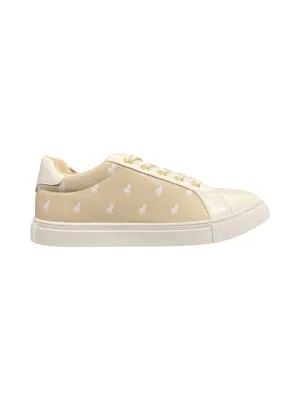 Polo Sneaker Ladies Printed Monogram Stone
