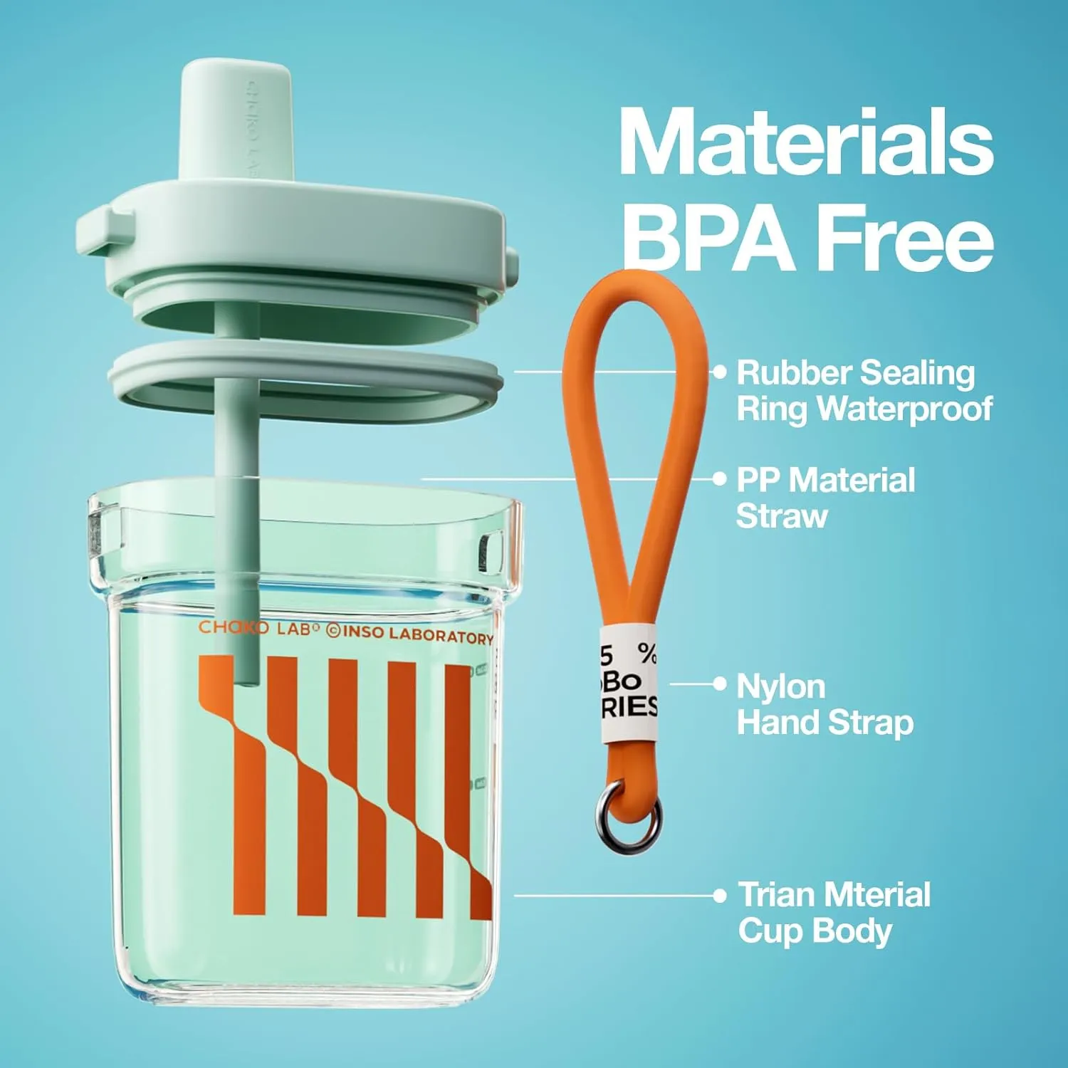 Portable Flat Water Bottle (24 OZ,700ml) with straw,BPA Free Tritan,Leak proof,Light weight,For travel,Gym,Fitness,Work,Camping etc,Green&Red