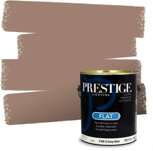 PRESTIGE Paints Exterior Paint and Primer In One, 1-Gallon, Flat, Comparable Match of Benjamin Moore* Firewood*