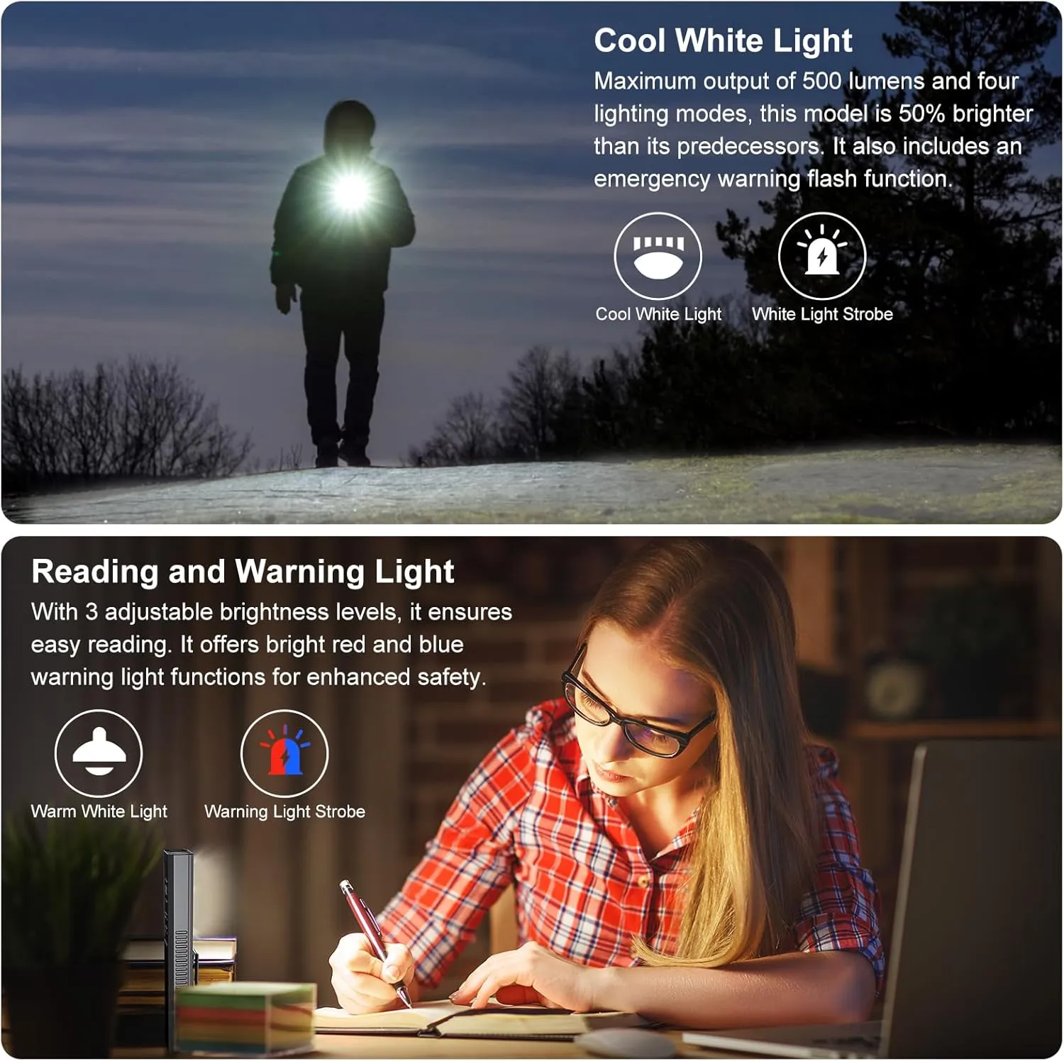PRO EDC Flashlight Flat with Green Beam, UV Light and 500LM White Light LED Combo, IPX4, Portable Pocket Flash Lights with Magnet for Outdoors Camping and Travel (Black)