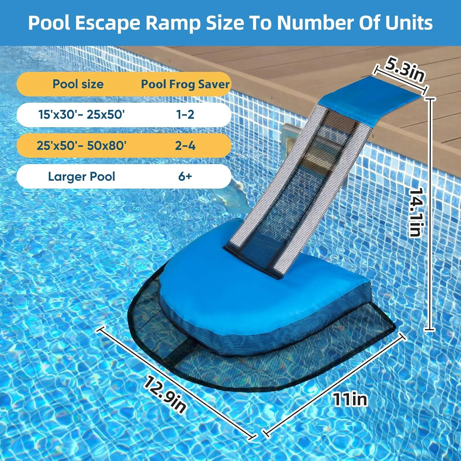 Pro Pool Animal Critter Escape Ramp 2Pcs Frog Saver Pads Ladder for Swimming Pools Lily Pad for Frogs Float Life Saving Wildlife Duck Duckling Creature Rescue Bridge Log Maintenance Kits Accessories