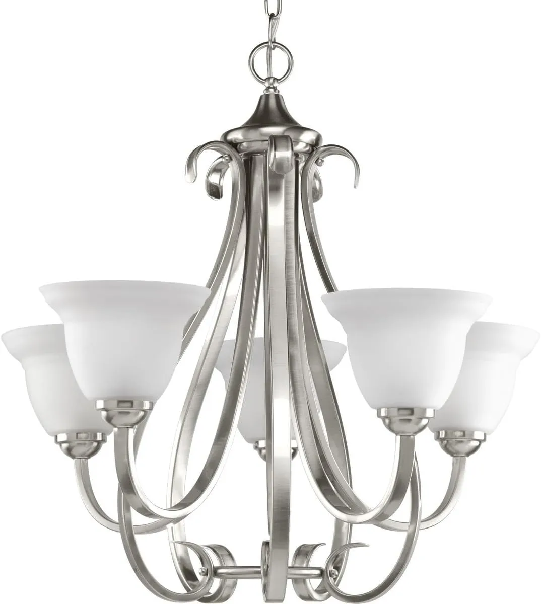Progress Lighting P4416-09 Torino Chandeliers, 26-1/8-Inch Diameter x 24-3/4-Inch Height, Nickel