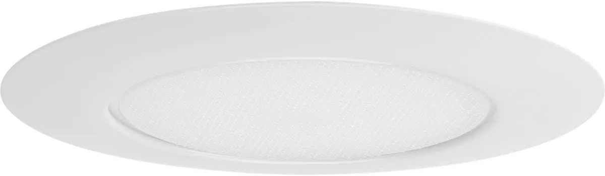 Progress Lighting P806004-028 6" Recessed Lensed Shower Trim with Glass Diffuser for 6 in. Housing Satin White (P806N Series)