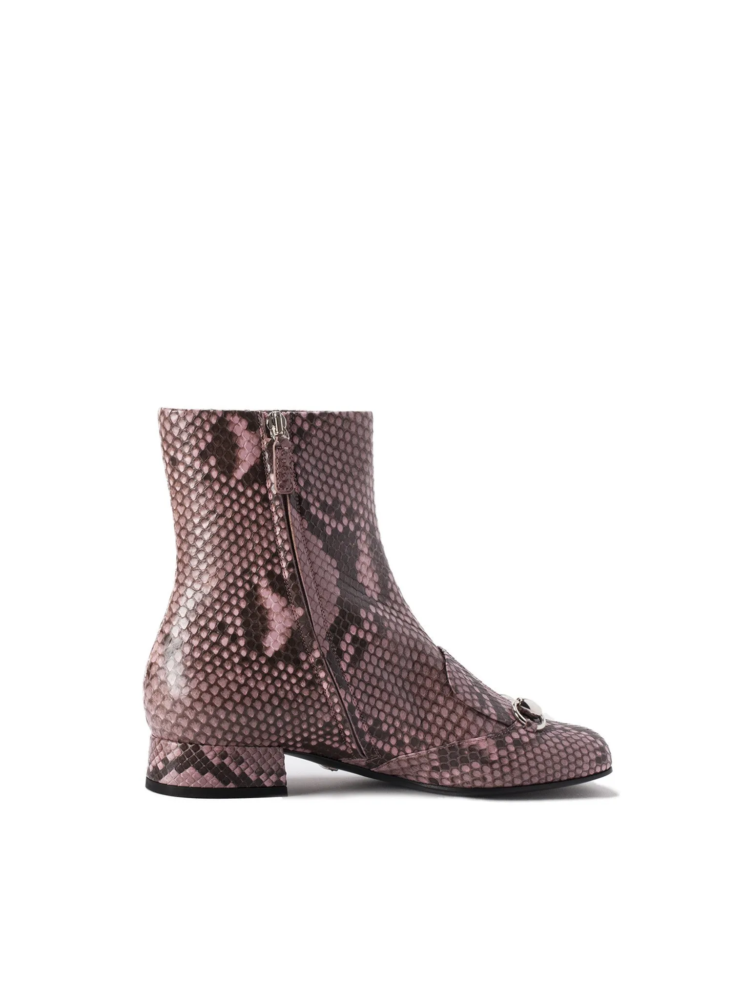 Python Horsebit Ankle Boot