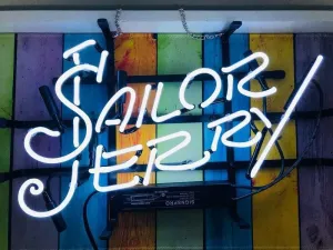 Queen Sense 17"x14" Sailor Jerry Spiced Rum Tattoos Neon Sign Light Man Cave Bar Pub Beer Gift Neon Lamp AMF246