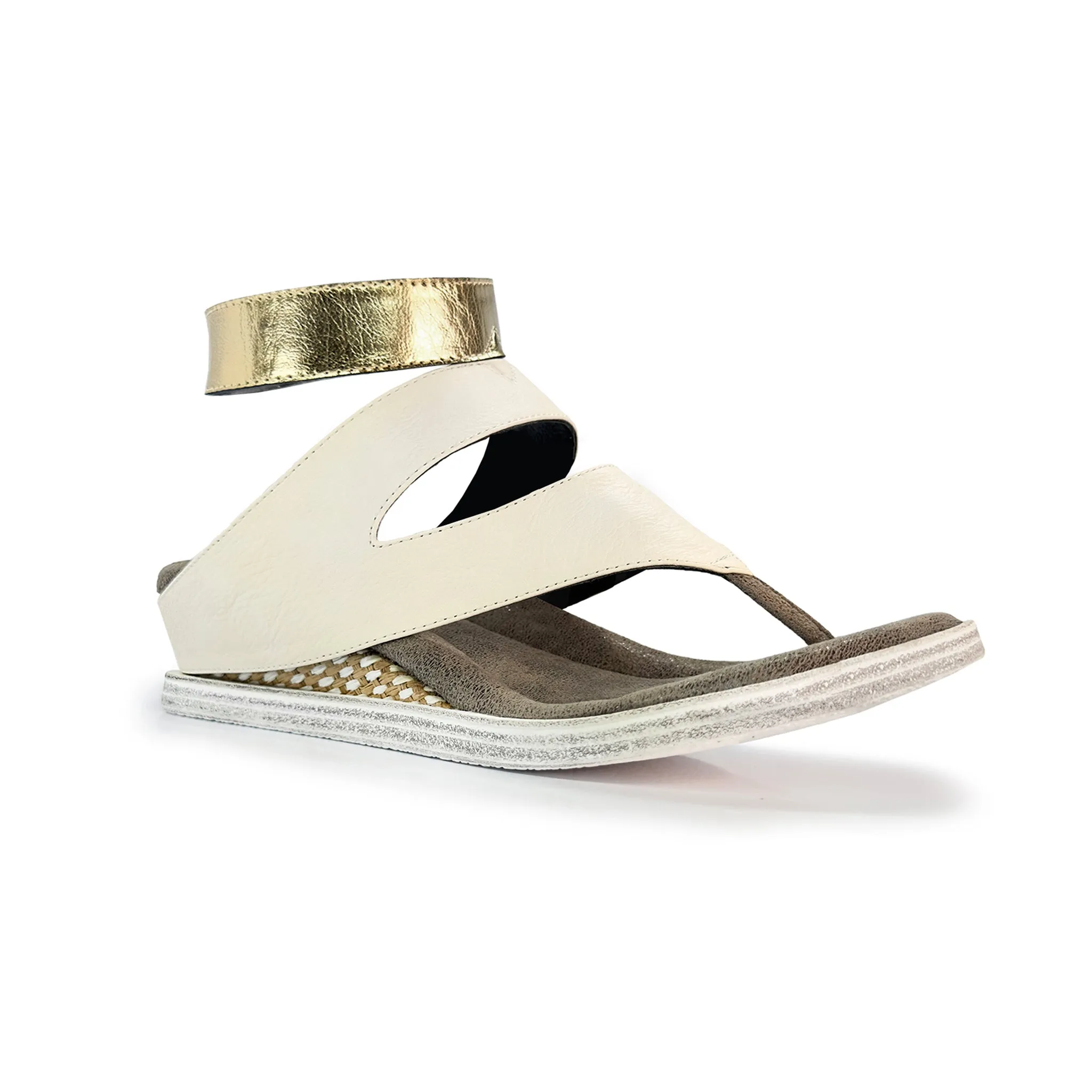 "As Is" - Lava 2 - Bone flips to Black - 4 Way Sandal
