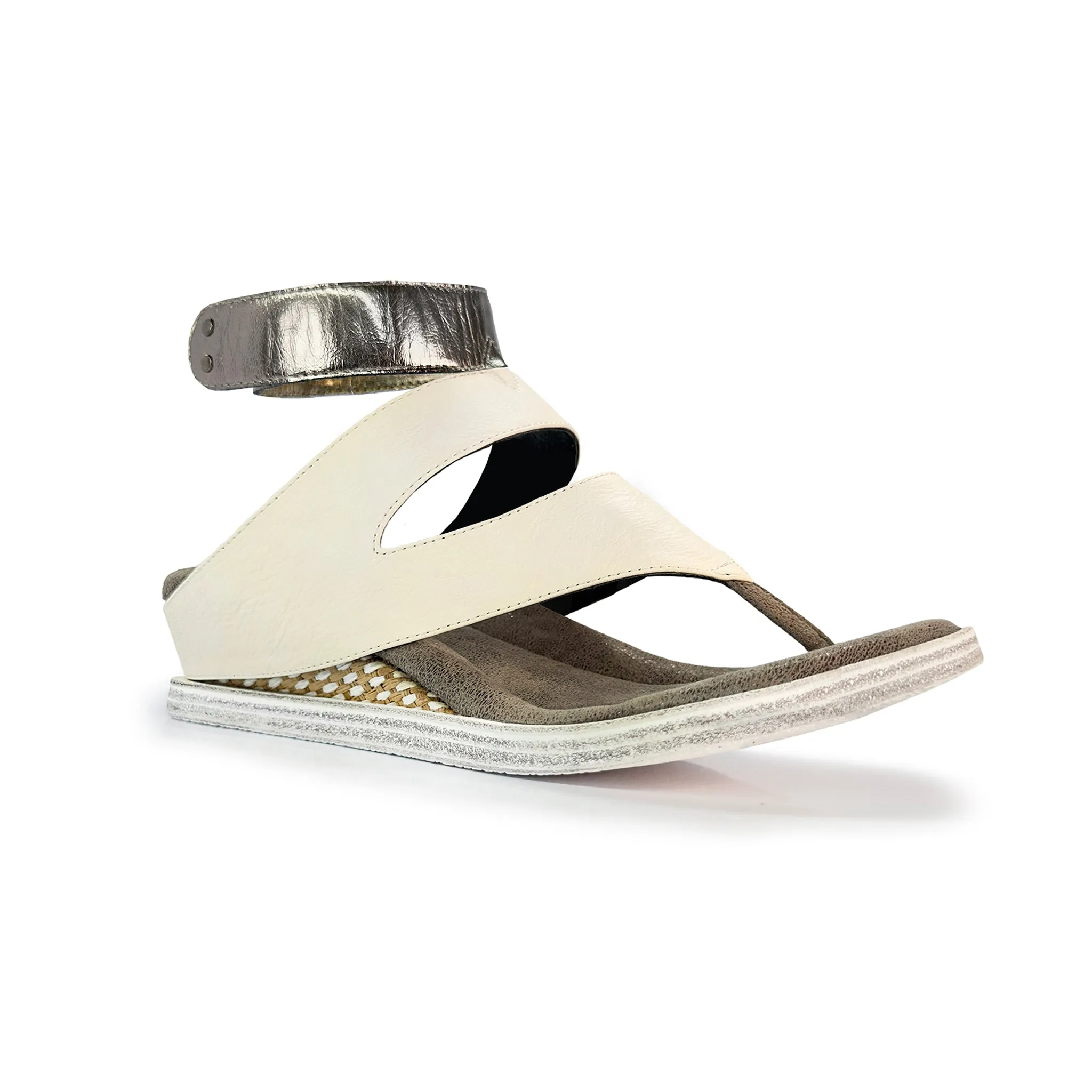 "As Is" - Lava 2 - Bone flips to Black - 4 Way Sandal
