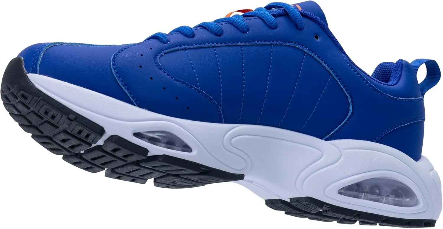 Quseek Mens Running Shoes Air Athletic Fashion Leather Sneakers Comfortable Non Slip Walking Jogging Workout Gym Sports Shoe Size 7-13