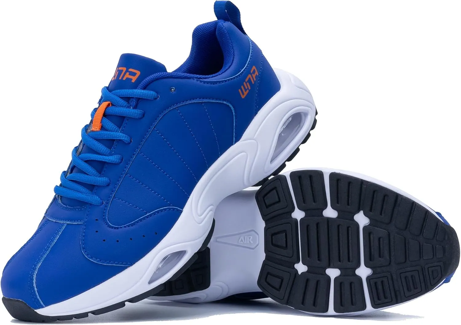 Quseek Mens Running Shoes Air Athletic Fashion Leather Sneakers Comfortable Non Slip Walking Jogging Workout Gym Sports Shoe Size 7-13