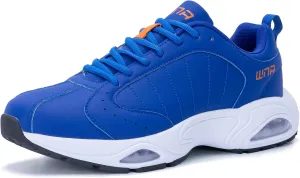 Quseek Mens Running Shoes Air Athletic Fashion Leather Sneakers Comfortable Non Slip Walking Jogging Workout Gym Sports Shoe Size 7-13