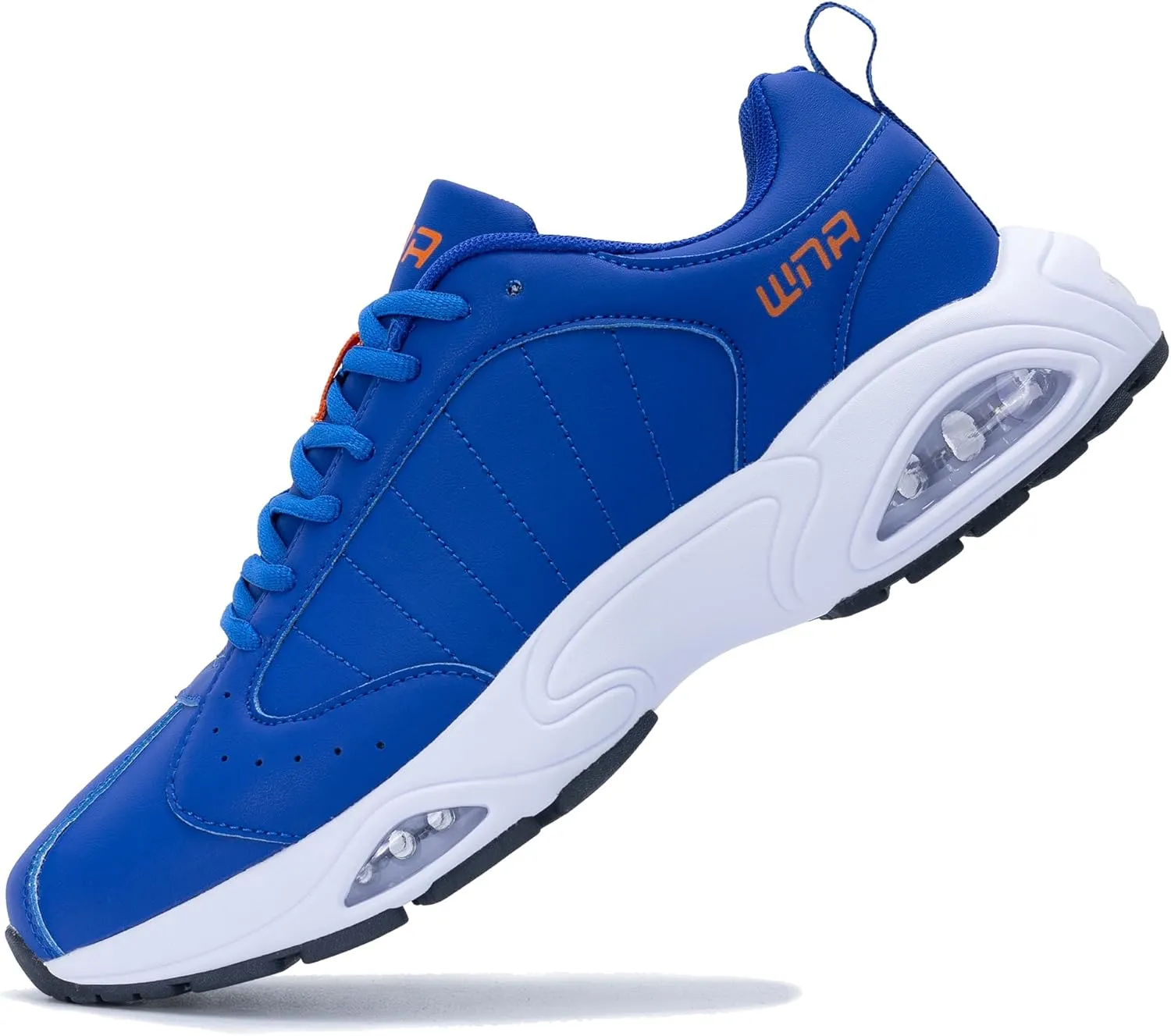 Quseek Mens Running Shoes Air Athletic Fashion Leather Sneakers Comfortable Non Slip Walking Jogging Workout Gym Sports Shoe Size 7-13
