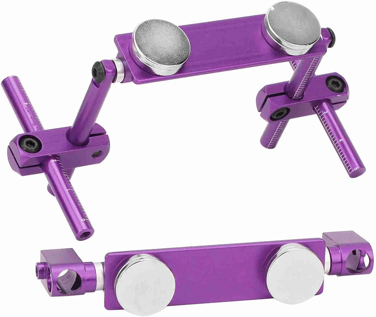 RC Magnetic Body Mount, Aluminum Alloy Magnetic Body Shell Mount with Installation Accessories Magnet RC Car Body Post for HSP 1/10 RC Racing Car (Purple)