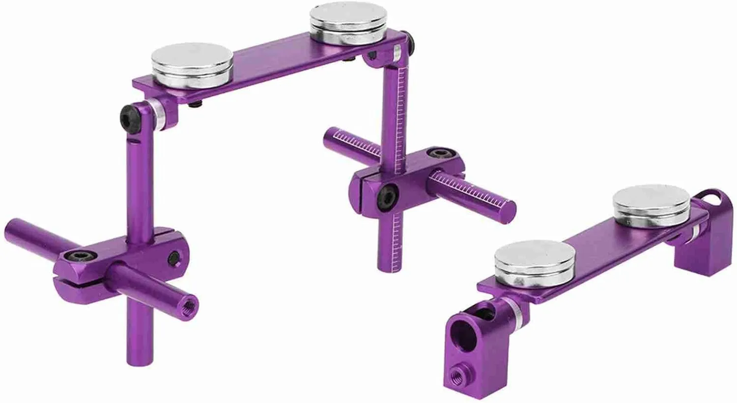 RC Magnetic Body Mount, Aluminum Alloy Magnetic Body Shell Mount with Installation Accessories Magnet RC Car Body Post for HSP 1/10 RC Racing Car (Purple)
