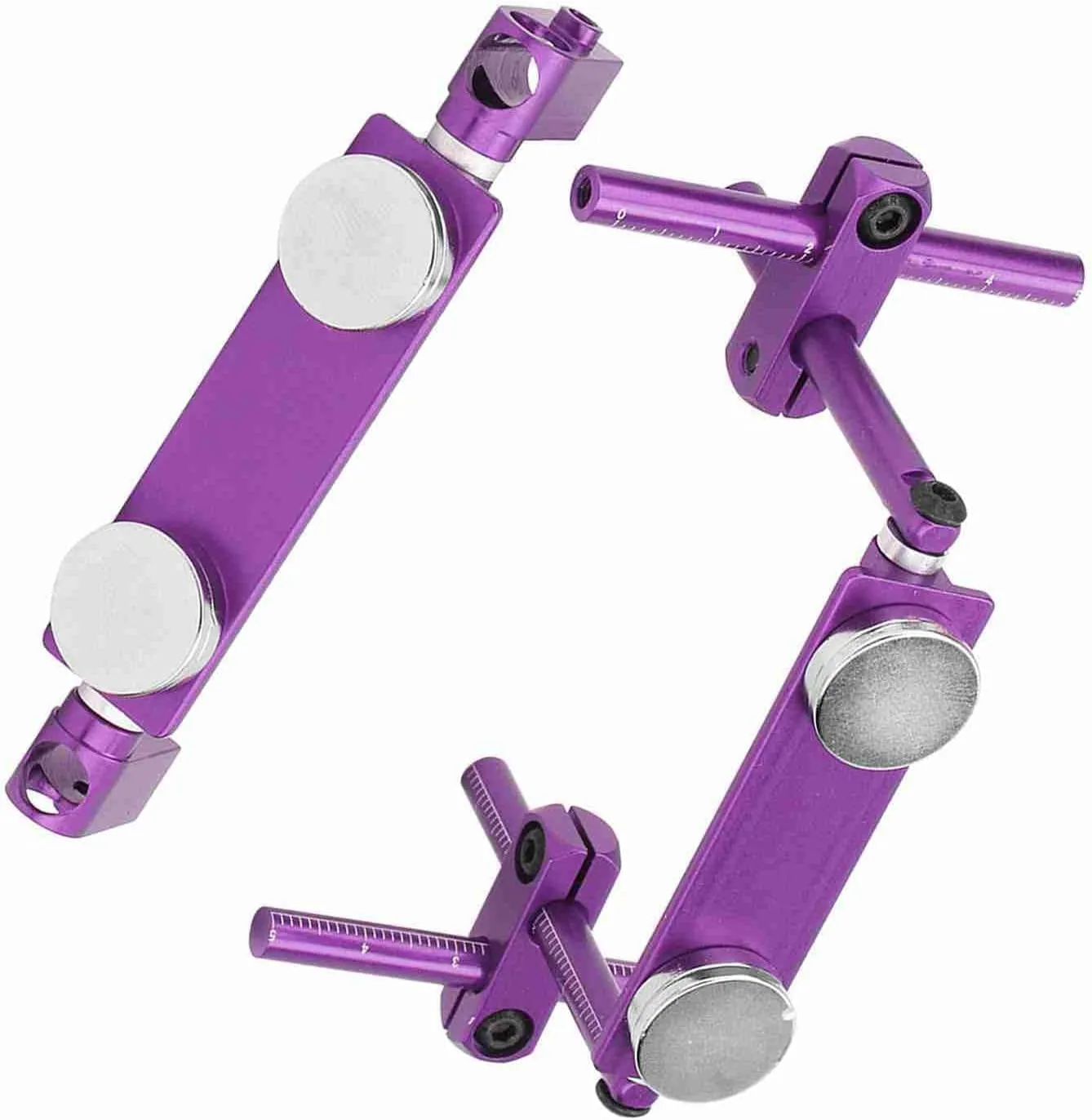 RC Magnetic Body Mount, Aluminum Alloy Magnetic Body Shell Mount with Installation Accessories Magnet RC Car Body Post for HSP 1/10 RC Racing Car (Purple)