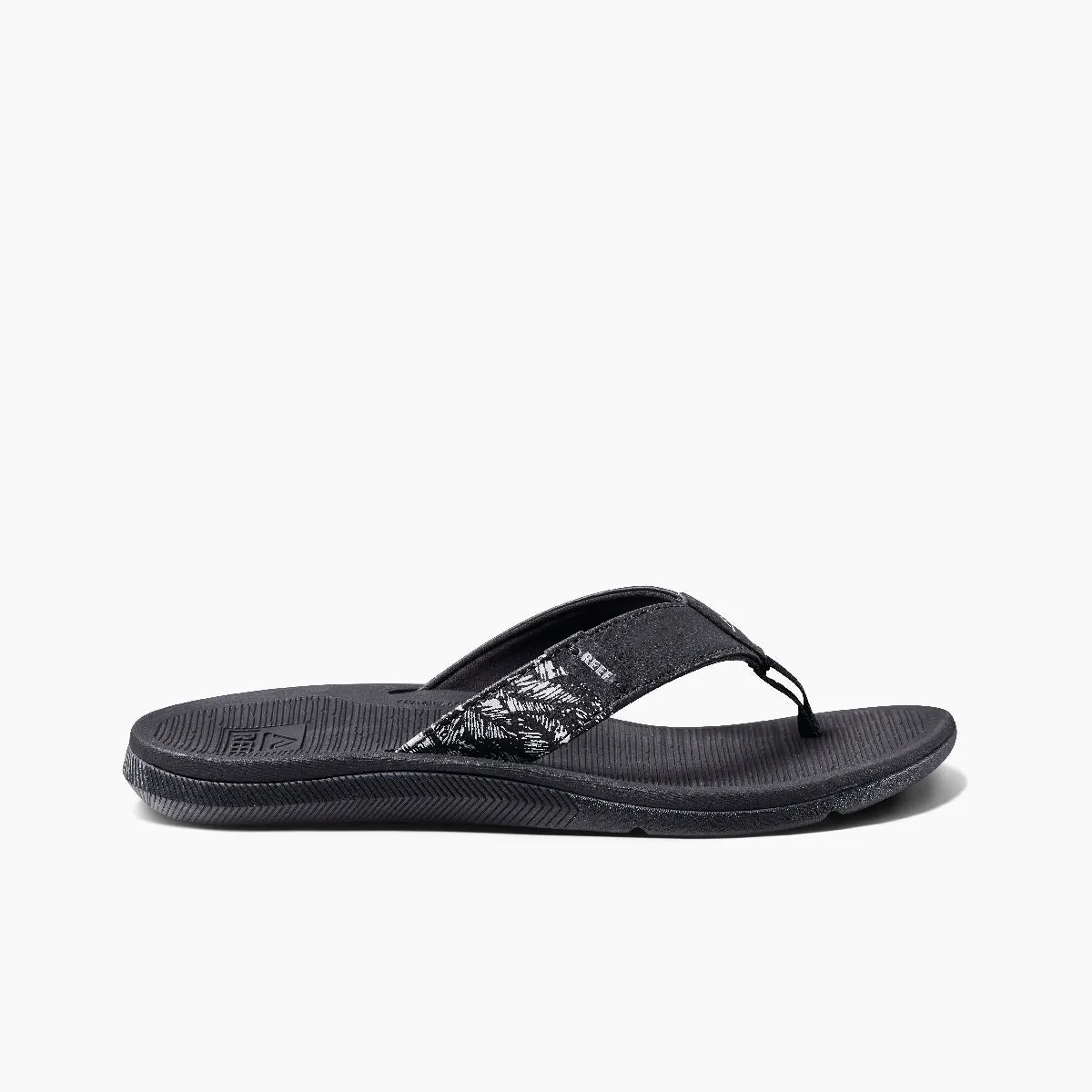 REEF Santa Ana Sandal-Black/White