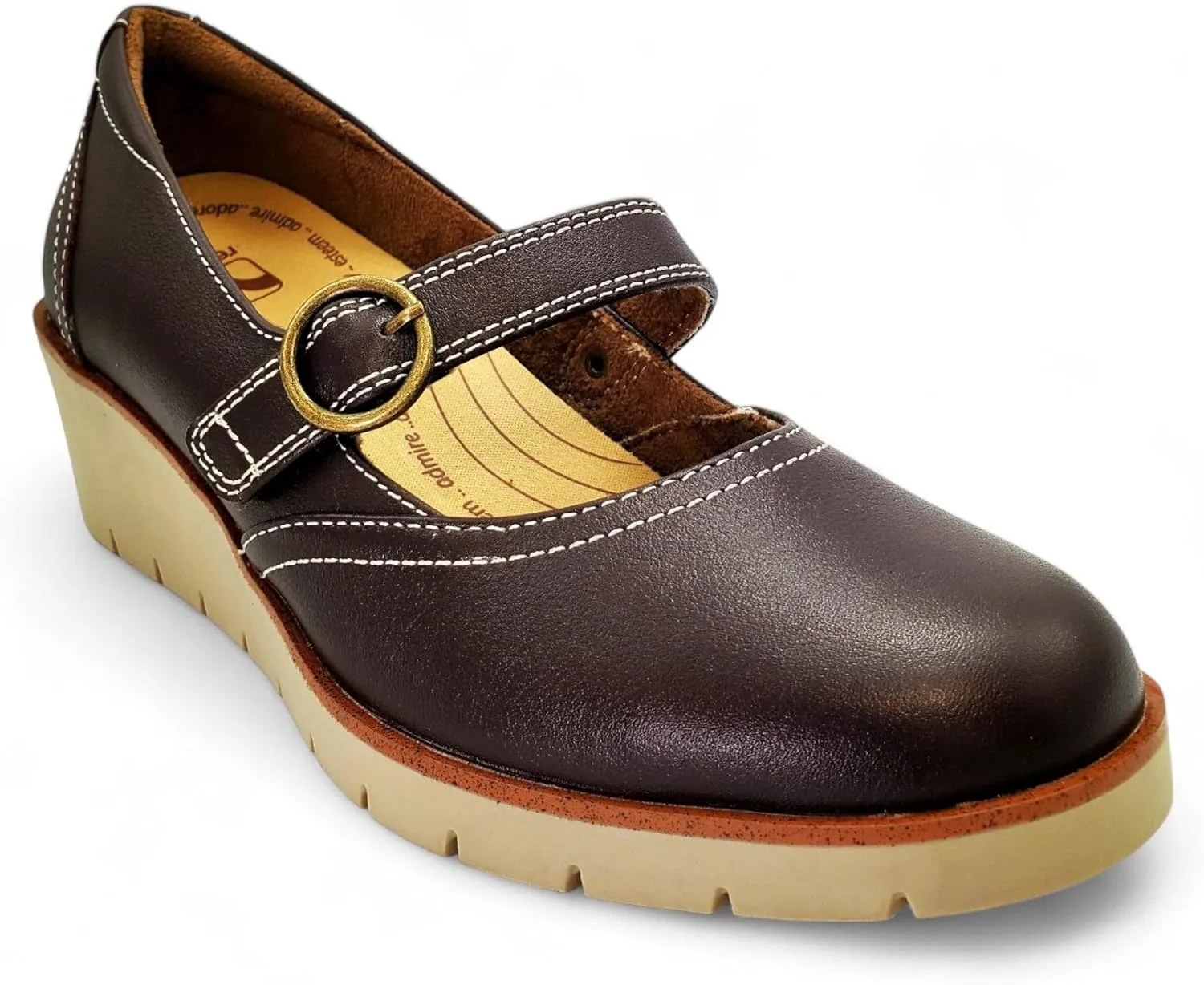Revere Alicante Women's Leather Mary Janes - Orthotic-Friendly with Adjustable Strap and Cushioned Forefoot