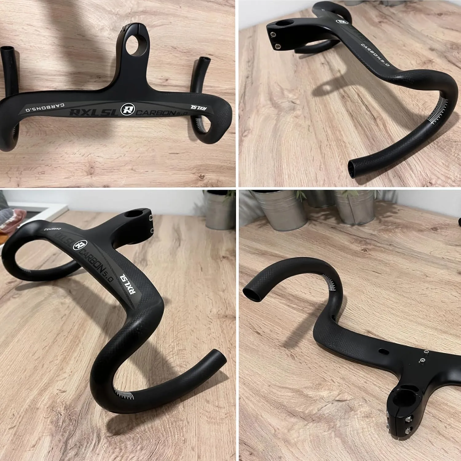 RXL SL carbon fiber road bike bars with integrated stem integrated handlebar carbon road bike handlebars drop handlebar 1-1/8"(28.6mm) 3K Glossy/Matte drop handlebars 400/420/440 90/100/110/120