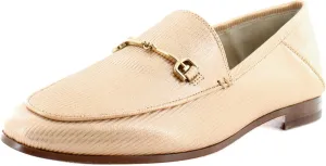 Sam Edelman Loraine Peach Leather Almond Toe Slip On Classic Vamp Loafers (Peach, 8.5)