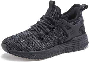 SDolphin Womens Black Running Shoes - Sneakers Tennis Shoes for Women Ladies Workout Memory Foam Nursing Breathable Mesh Slip on Work Jogging Gym Road Running Shoes All Black