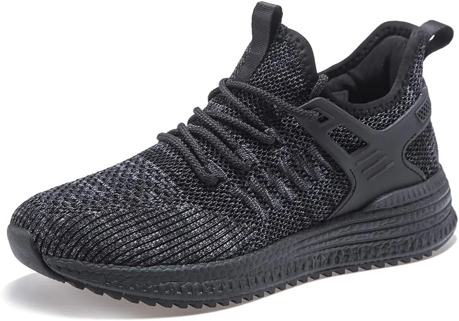 SDolphin Womens Black Running Shoes - Sneakers Tennis Shoes for Women Ladies Workout Memory Foam Nursing Breathable Mesh Slip on Work Jogging Gym Road Running Shoes All Black