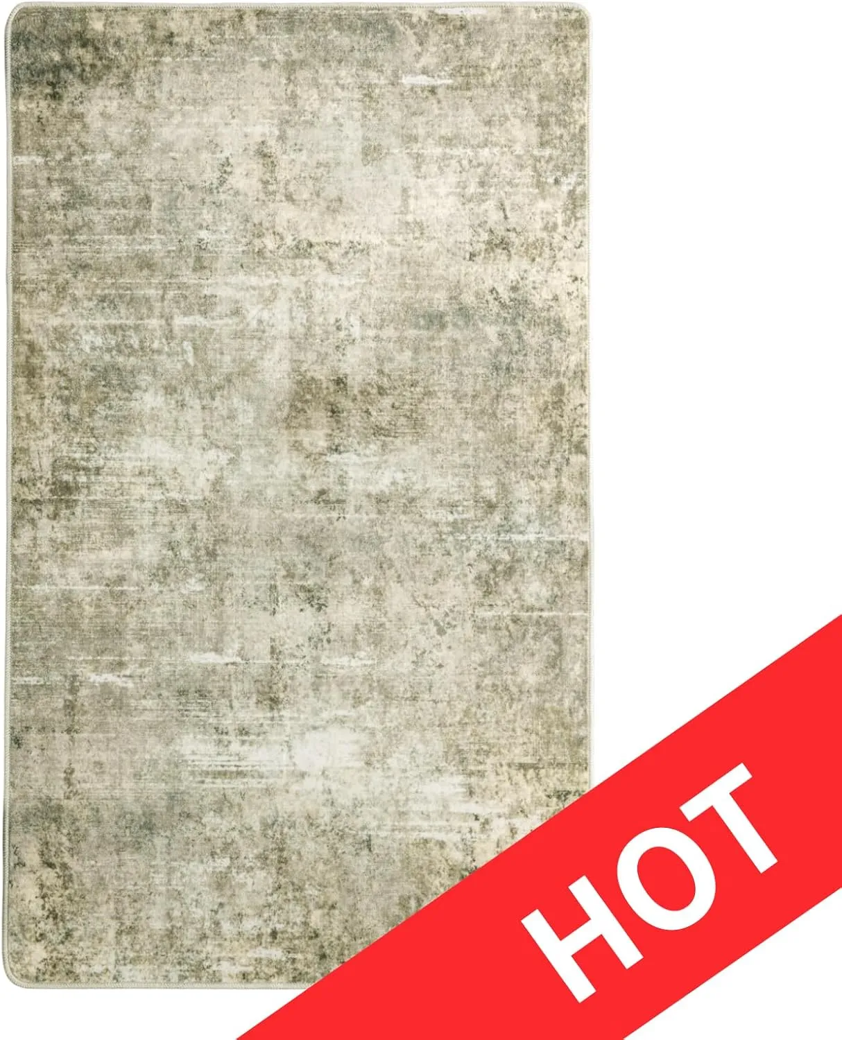 Shilucheng Entryway Rug 2x3 Washable Area Rug with Non-Slip Backing,Soft Low Pile Carpet for Bedroom Kitchen Bathroom Indoor Door Mat, Small Modern Neutral Abstract Rug (Brown/Golden)