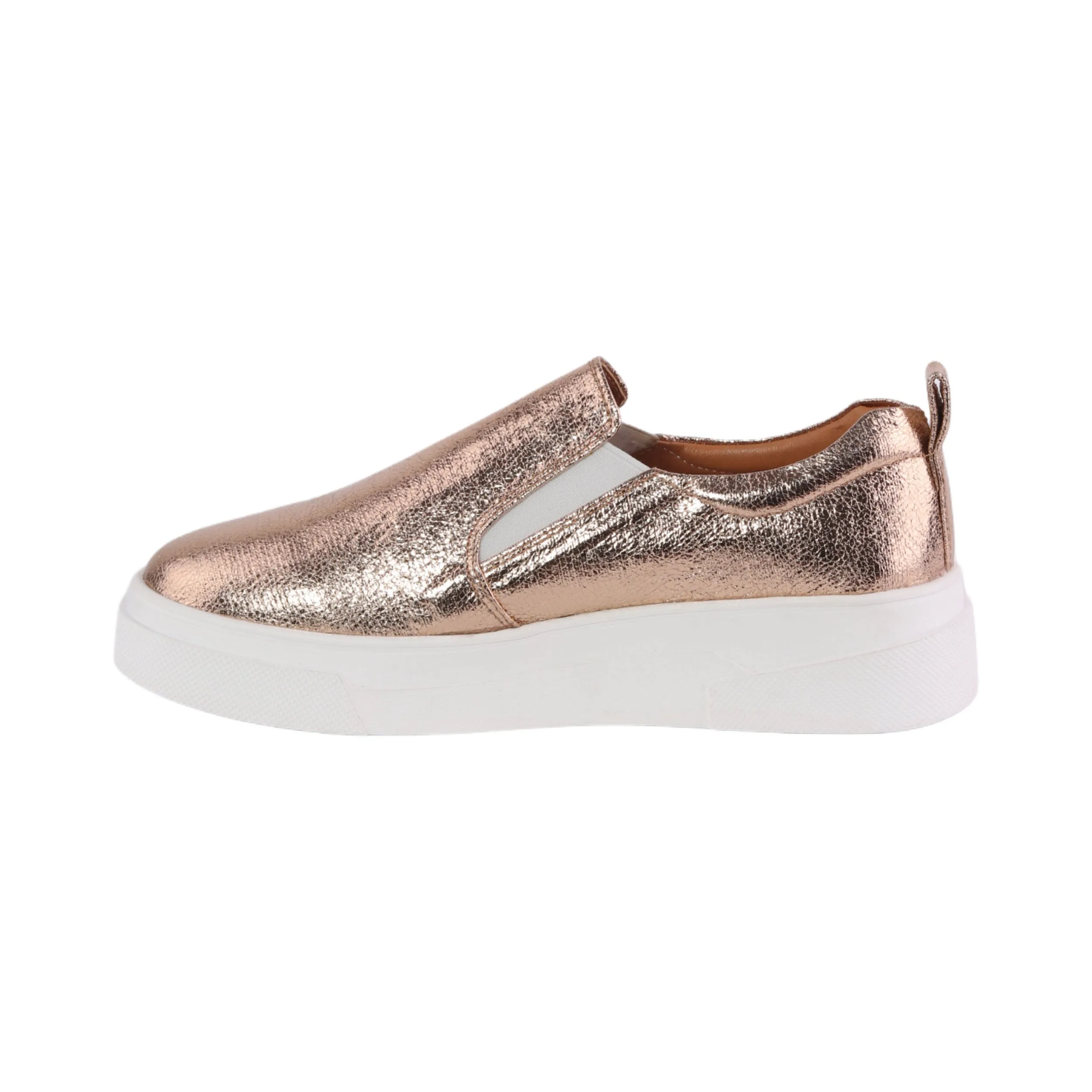 Shiny Slip-On Sneakers
