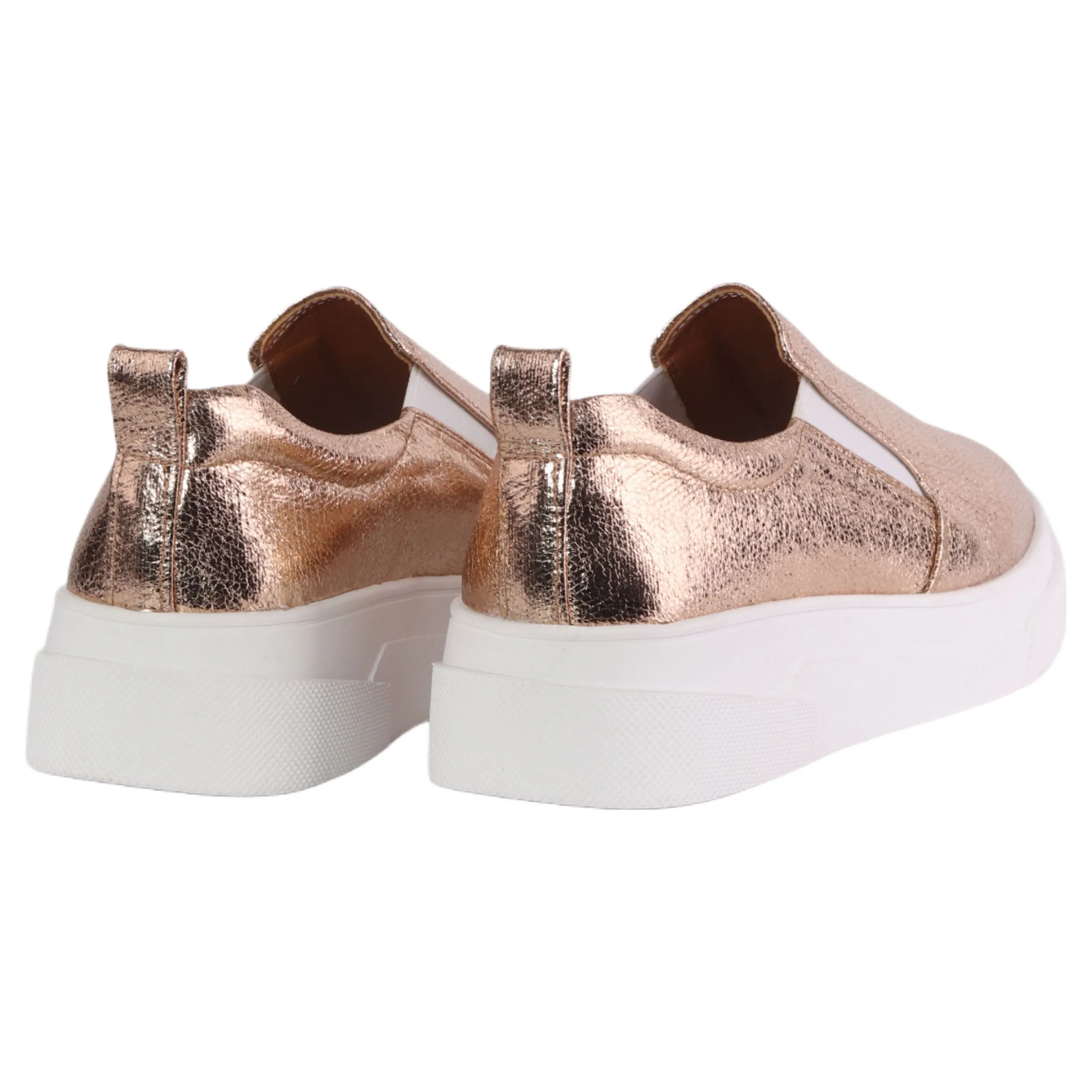 Shiny Slip-On Sneakers