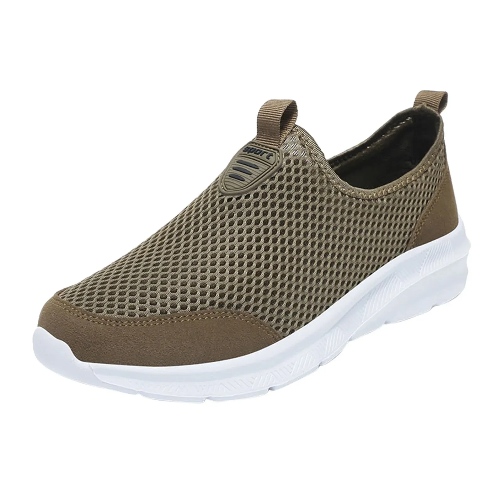Shoes Men Workout Sneakers Casual Mens Shoes Khaki 46